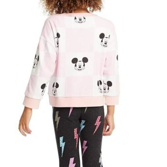 Disney x Chaser CG219 Girl's Sz 8 Almond Blossom Mickey Mouse Cardigan Sweater - Picture 7 of 7